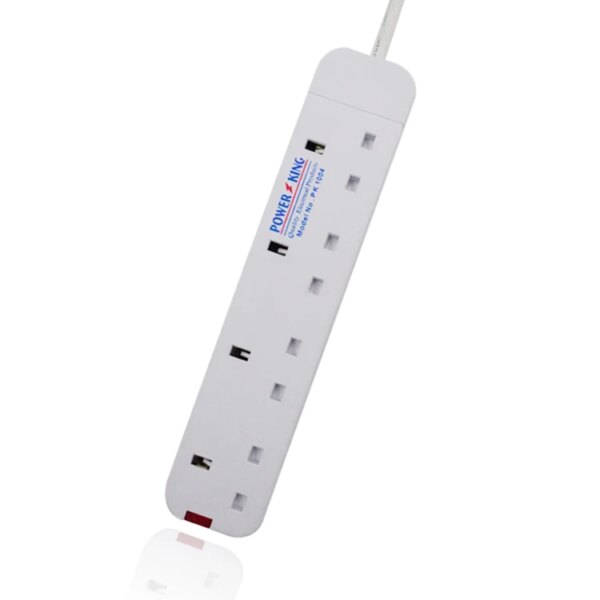 Hot Sell White 13A 3-6 Outlet Power Electrical King British UK Standard Extension Socket With Light