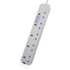 Hot Sell White 13A 3-6 Outlet Power Electrical King British UK Standard Extension Socket With Light