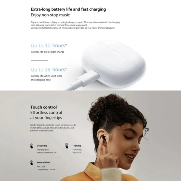 Low Latency Redmi Buds 5 Pro Wireless Earphone Wireless Headphones Gaming Headset 5 Pro Wireless Earphone