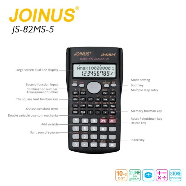 Promotional Gift New Products Wholesale Stationery School Student Tech Mini 10+2 Digits Electronic Joinus Scientific Calculator