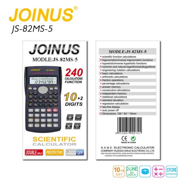 Promotional Gift New Products Wholesale Stationery School Student Tech Mini 10+2 Digits Electronic Joinus Scientific Calculator