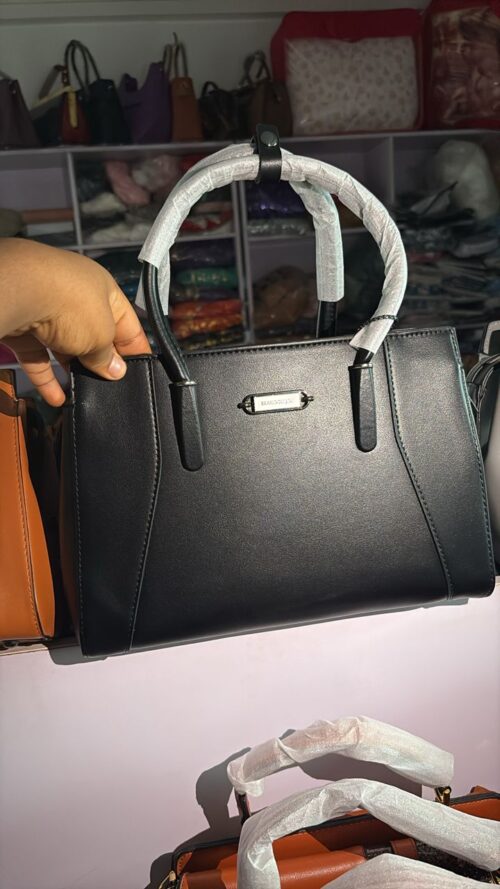 WhatsApp Image 2026-04-15 at 8.08.09 AM Brandon Joe "Madam" Duo-Tone Executive Handbag – Midnight Black & Slate Grey